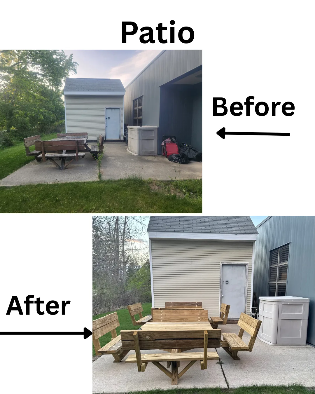 Patio and Picnic table fix for Keystone Church project photo 6