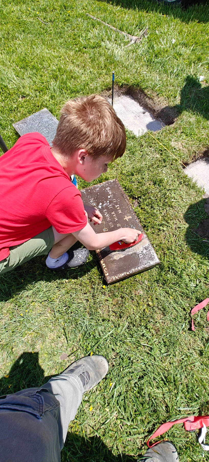 Veterans headstone raising project photo 5